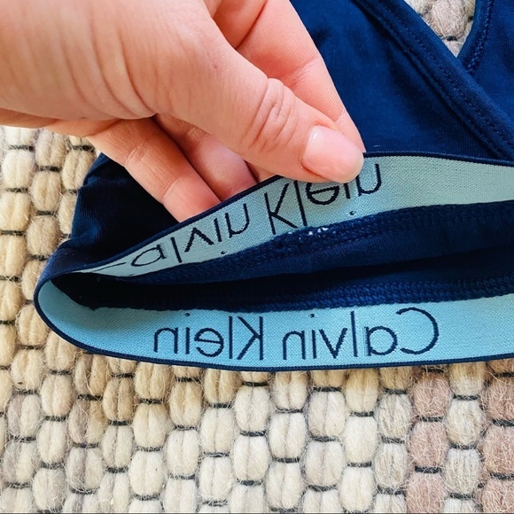 Calvin Klein Blue/ Navy Racerback Bralette - Picture 4 of 4
